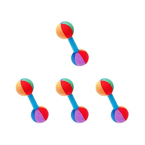 Toyvian Jouets Pour Bébés 2 Pièces en Peluche Haltère Entraînement Haltère Portable Bébé Jouet Souple Bébé Jouet Bébé Fitness