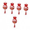 Toyvian 5 Pièces Pendentif Lapin Suspendu Poupée De Lapin Peluches Poupée De Mascotte du Nouvel an Chinois Jouets en Peluche 