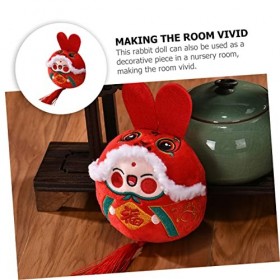 Toyvian 5 Pièces Pendentif Lapin Suspendu Poupée De Lapin Peluches Poupée De Mascotte du Nouvel an Chinois Jouets en Peluche 
