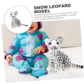 Totority Animaux en Peluche Jouets en Peluche Joli Jouet en Peluche Adorable Dessin Animé Léopard des Neiges Canapé Poupée Dé