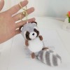 EacTEL Kawaii Peluche Raton Laveur Peluche Jouet Mignon Raton Laveur Oreiller Peluche Animal Porte-clés Coussin Cadeau d’Anni