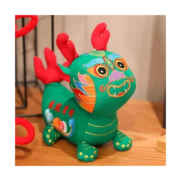 Nouvel an Dragon Zodiaque Peluche Jouet Dinosaure en Peluche Poupée Animal Mascotte Oreiller Printemps Festival Cadeau pour E