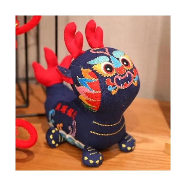 Nouvel an Dragon Zodiaque Peluche Jouet Dinosaure en Peluche Poupée Animal Mascotte Oreiller Printemps Festival Cadeau pour E