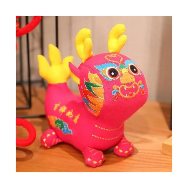 Nouvel an Dragon Zodiaque Peluche Jouet Dinosaure en Peluche Poupée Animal Mascotte Oreiller Printemps Festival Cadeau pour E