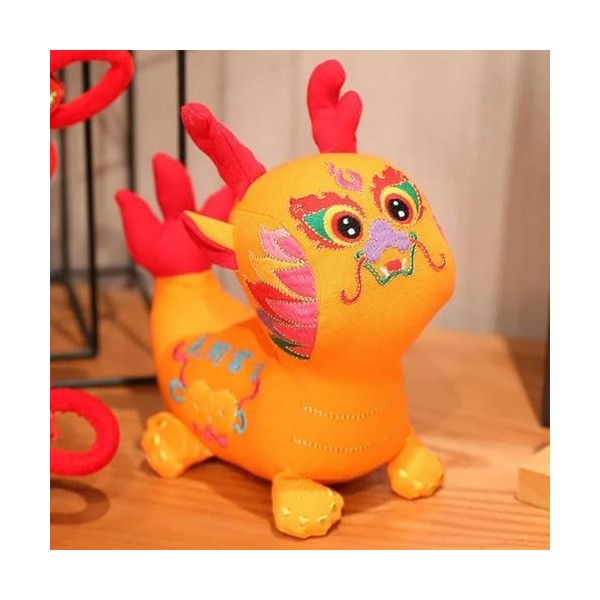 Nouvel an Dragon Zodiaque Peluche Jouet Dinosaure en Peluche Poupée Animal Mascotte Oreiller Printemps Festival Cadeau pour E
