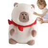 BUKBAG Peluche Capybara en Peluche, Peluche Capybara - Mignon Jouet en Peluche créatif Capybara Portant Une écharpe | Coussin