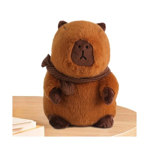 BUKBAG Peluche Capybara en Peluche, Peluche Capybara - Mignon Jouet en Peluche créatif Capybara Portant Une écharpe | Coussin