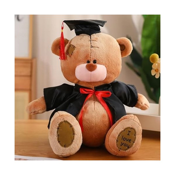 SaruEL Kawaii Ours Peluche Graduation Jouets en Peluche Animal Ours en Peluche Poupée en Peluche Enfants Jouets Cadeaux pour 