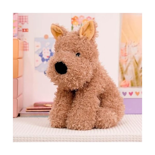Adorable Cheveux Moelleux Levrette Peluche Doux en Peluche Mignon Bébé Apaisement Poupée Cadeaux pour Enfants Maison 30cm 2