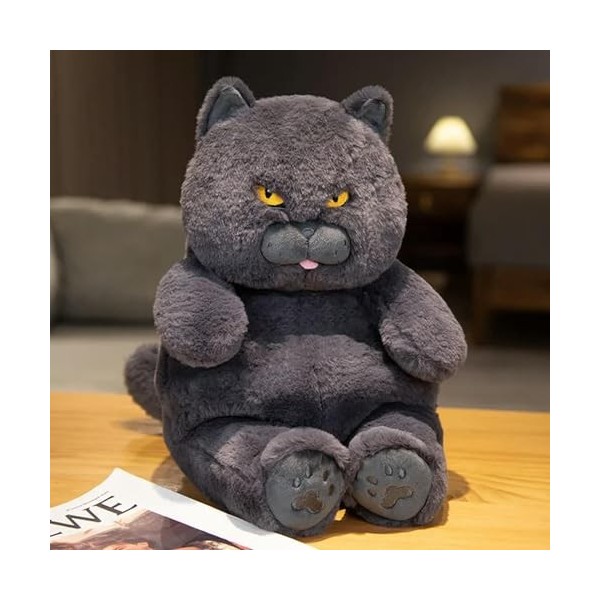 KiLoom Dessin animé Noir Imitation Chat Animal Peluche Peluche Jouet poupée Oreiller Coussin Tissu Confortable Doux décor à l