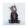 Les Déglingos Ptipotos by Peluche Grobisou Le rhinocéros Gris - Peluche Originale - Doudou idéal dès la Naissance - Cadeau Na