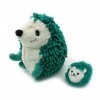 Les Déglingos PTIPOTOS by PIKTOU Herisson Maman/Bebe Vert - Peluche bébé Toute Douce - Idée Cadeau de Naissance - 21cm