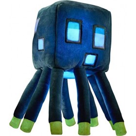 Minecraft Peluche Calamar Phosphorescent Avec Sons Et Lumières, Jouet Avec Fonction Phosphorescente Inspiré Par Le Jeu Vidéo,