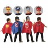 FENRIR Rubies Super Hero Cape Set Amazon Exclusive Officially Licensed Marvel Assortment 4 Capes and Eye Masks, Small