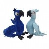 PRDB 2Pcs Rio Adventure 2 Macaw Plush Toy Anime Movie Plushie Blue Parrot Doll Can Be Alone Kawaii Toys for Kids 30Cm