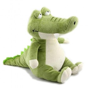 VACHICHI Jouets en peluche animaux en peluche avec yeux semi-boules, crocodile assis 25,4 cm