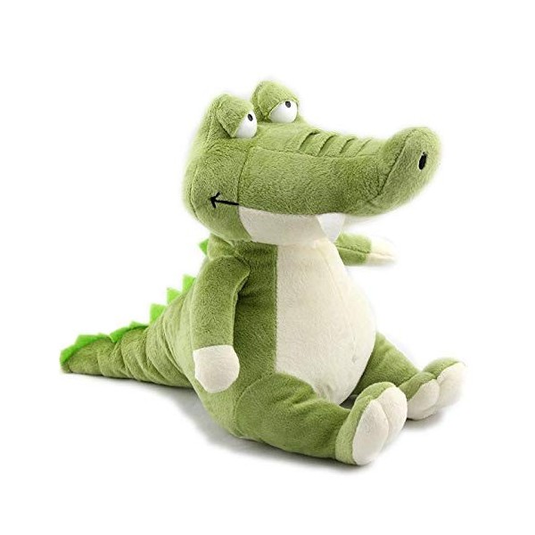 VACHICHI Jouets en peluche animaux en peluche avec yeux semi-boules, crocodile assis 25,4 cm