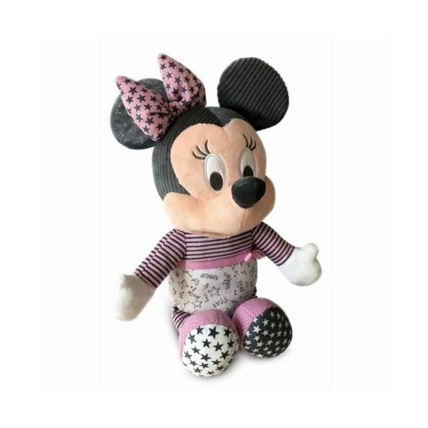 Clementoni Disney Baby Minnie-veilleuse musicale et lumineuse-peluche lavable en machine, 6 mois et plus, 17395, Multicolore