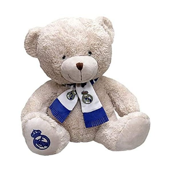 CYPBRANDS- Peluche Ours avec écharpe 35 cm Real Madrid, M-31-RM