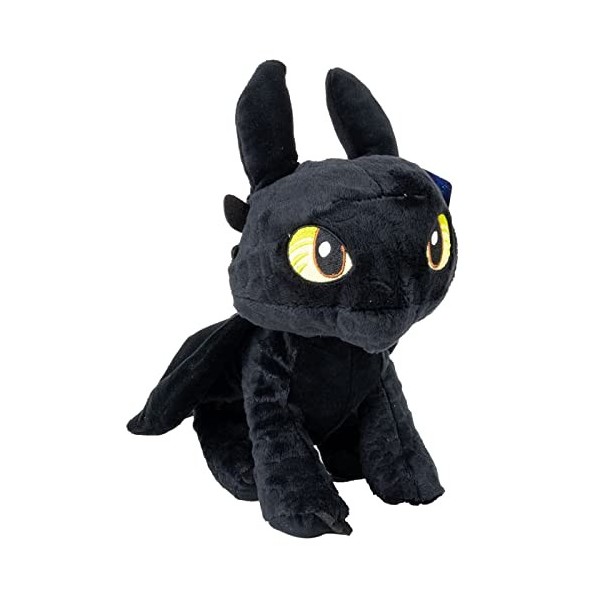 Peluche édentée, Toothless Comment Entraîner votre Dragon 25 cm, Peluche HTTYD Dragons, Qualité Super Soft, Cadeau Anniversai