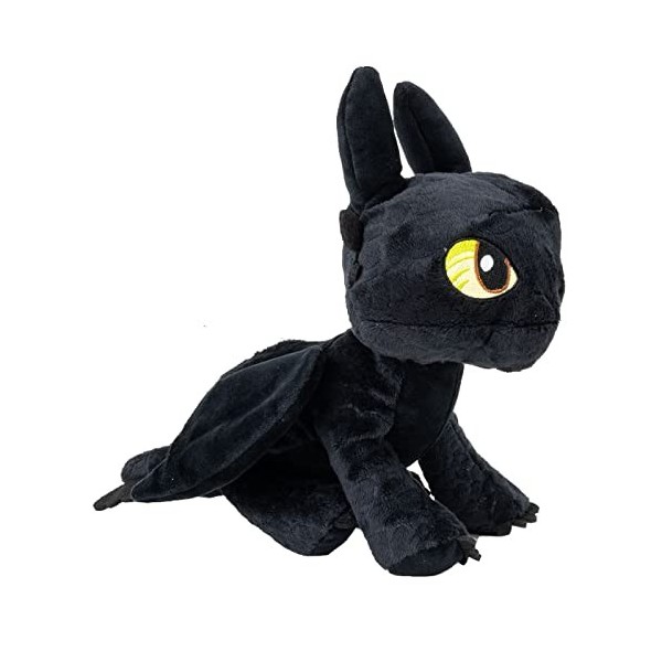 Peluche édentée, Toothless Comment Entraîner votre Dragon 25 cm, Peluche HTTYD Dragons, Qualité Super Soft, Cadeau Anniversai