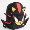 GDFENDU Sac à dos en peluche Sonic Shadow avec porte-clés, 43,2 cm Anime Hérisson en peluche, Noir