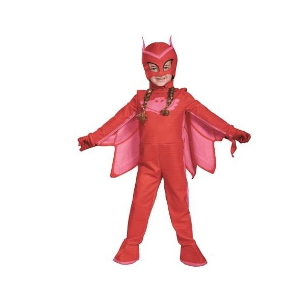 Owlette Deluxe Toddler PJ Masks Jumpsuit with Attached Boot Covers, Medium/3T-4T