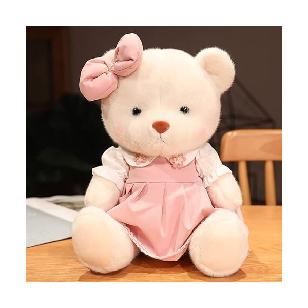 Mignon Knuckle Bear Doll Teddy Bear Doll Petit Parfum Jupe Ours Poupée Peluche Toy-C, 40cm