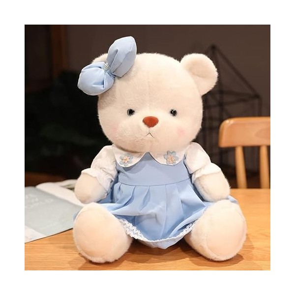 Mignon Knuckle Bear Doll Teddy Bear Doll Petit Parfum Jupe Ours Poupée Peluche Toy-C, 40cm