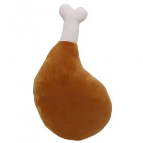 Créatif Mignon Gros Poulet Cuisse en Peluche Jouet Canapé Oreiller De Couchage Coussin Simulation Poulet Frit Poupée Drôle Ca