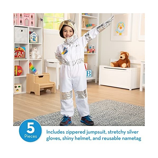 Melissa & Doug- Astronaut Role-Play Costume Set D’Astronaute, 8503, Multicolore, Standard