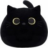 Maomoto Coussin en peluche chat noir de 40 cm - Jouet en peluche - Pour enfants - Décoration pour la maison - Pour garçons et