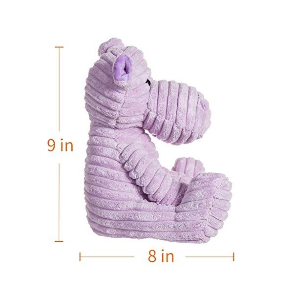 Apricot Lamb Peluche hippopotame en velours côtelé, idéale pour les enfants hippopotame en velours côtelé, 22,9 cm 