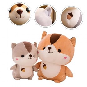 Didiseaon 2 Pièces Poupée Animal en Peluche Raton Laveur Jouet en Peluche en Peluche Peluches Peluche Douce Joli Coussin en P
