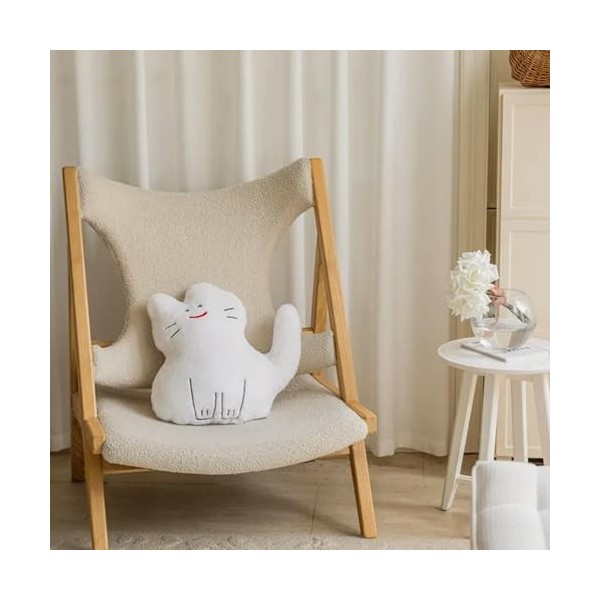 SaruEL Kawaii Peluche Chat Oreiller Peluche Animal Chat Peluche Oreiller Doux canapé décoration Mignon Chat Jouet Fille Anniv