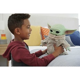 Star Wars Peluche Grogu 28cm Qui cligne des Yeux et Chante, avec Sons et Mouvements, à Collectionner, Jouet Enfant, Dès 3 A