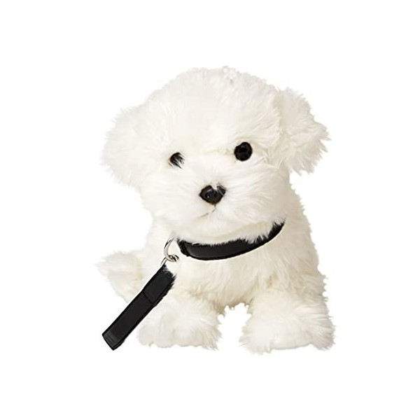 Uni-Toys - Maltais avec Laisse - 26 cm Longueur - Chien en Peluche - Peluche, Doudou