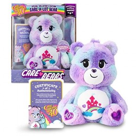 Care Bears 22439 Care-A-Lot Bear 40th Anniversary Bisounours Peluche en Forme d’Ours à Collectionner pour Filles et garçons â