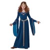 CALIFORNIA COSTUMES Déguisement princesse médiévale velours luxe fille - Bleu - S 6-8 ans 134 cm 