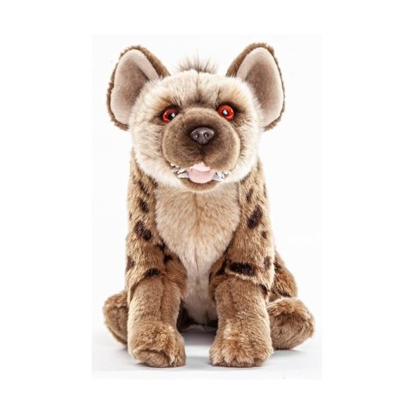 Uni-Toys - Hyàne Assis - 22 cm Hauteur - Animal Sauvage Exotique - Peluche, Doudou