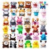 JOYIN 36 Mini Peluches Animales 7,6 cm chacun , Animaux en Peluche en Vrac pour Enfants, Décoration de Porte-clés en Peluche