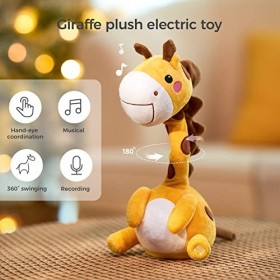 TUMAMA Danse Parlante Jouets pour Bébé 18 Mois,Électronique Peluche,Jouet Musical avec Enregistrement Répét Parler,Chanter Bé