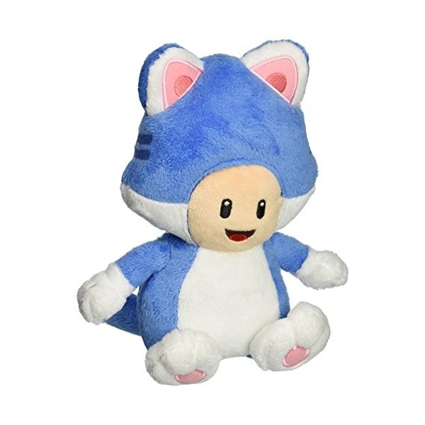 Sanei- Nintendo Toad Cat Peluche, 819996013747, 19 cm