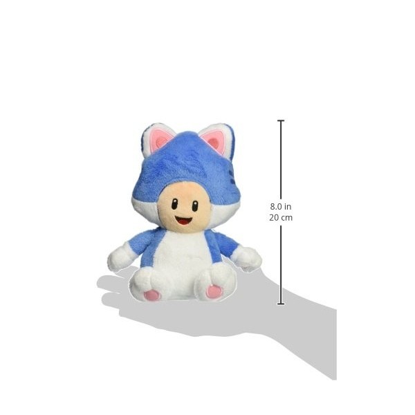 Sanei- Nintendo Toad Cat Peluche, 819996013747, 19 cm