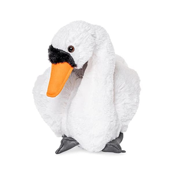 Uni-Toys - Cygne avec bébés - 24 cm hauteur - oiseau en peluche - peluche, peluche