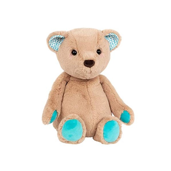 B. toys by Battat BX1964Z Happyhues - Cara-Mellow Ours en Peluche Classique avec Set de Pique-Nique et Livre en anglais - D