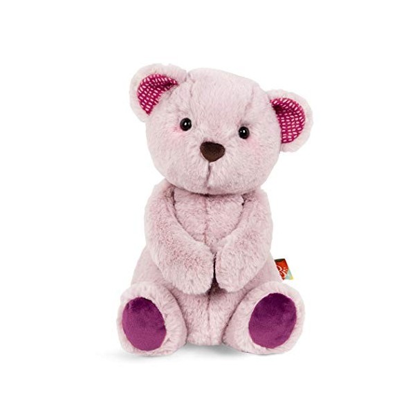 B. toys by Battat BX1964Z Happyhues - Cara-Mellow Ours en Peluche Classique avec Set de Pique-Nique et Livre en anglais - D