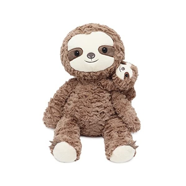 Mislaxy Paresseux en Peluche Animal en Peluche Doux Oreiller Poupée de Paresseux Cadeau pour Halloween Noël Anniversaire pour