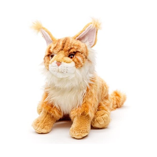 Uni-Toys - Chat Maine-Coon, assis marron - 27 cm hauteur - chat en peluche - peluche, doudou