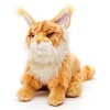 Uni-Toys - Chat Maine-Coon, assis marron - 27 cm hauteur - chat en peluche - peluche, doudou